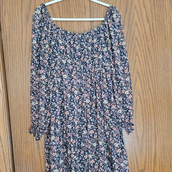 Maurices Smocked Long Sleeve Dress - Picture 2 of 2